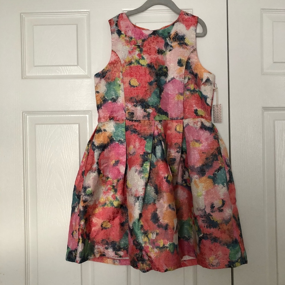 Forever 21 girl dress  size 13/14 pink/coral/multi